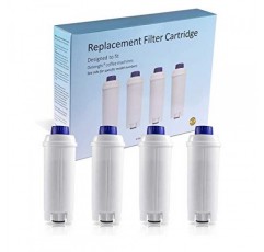 Delonghi DLSC002용 Somune 워터 필터, Delongie 워터 필터 카트리지 활성 탄소 섬유 연화제, Delongie ECAM, Esam, ETAM, BCO, EC와 호환 가능. (4개들이 팩)