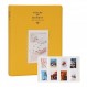 Fuji Instax Mini 70 7s 8 8+ 9 11 25 50s 90, 폴라로이드 즉석 카메라, Kodak Smile Printomatic 즉석 카메라 및 카드용 128 포켓 미니 사진 앨범. (노란색)