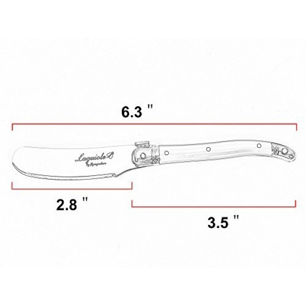 Laguiole by FlyingColors 버터 스프레더 나이프 세트 치즈 나이프 세트 스테인레스 스틸 4피스(다색)