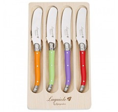 Laguiole by FlyingColors 버터 스프레더 나이프 세트 치즈 나이프 세트 스테인레스 스틸 4피스(다색)