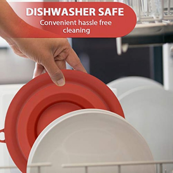 실리콘 뚜껑 스탠드, Ninja Foodi 압력 밥솥 및 에어 프라이어용 실리콘 압력 밥솥 뚜껑 홀더 액세서리, 5Qt, 6.5Qt 및 8Quart(빨간색)