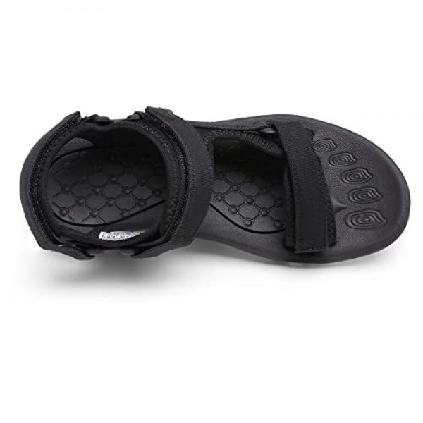 DREAM PAIRS 여성용 아치 지원 하이킹 샌들 스포츠 야외 운동 편안한 여름 해변 워터 샌들