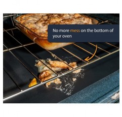 Linda's Essentials의 대형 헤비 듀티 오븐 라이너(3팩) - 가스, 전기 및 팬 보조 오븐용 오븐 바닥용 테프론 오븐 라이너 - 오븐 바닥용 재사용 가능한 논스틱 오븐 매트 - BPA