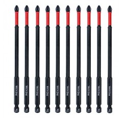 AUTOTOOLHOME 10 팩 필립스 PH2 자기 미끄럼 방지 스크루드라이버 비트 세트 6인치 길이 TS2 미끄럼 방지 롱 드릴 비트 임팩트 드라이버 비트