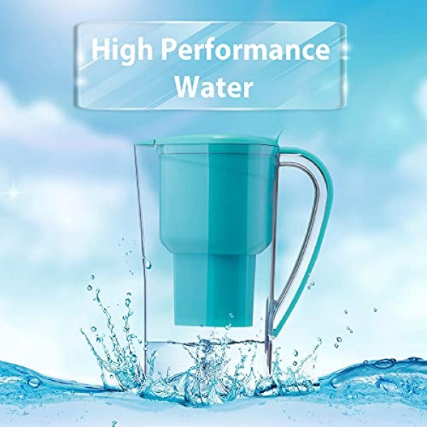 Alkanatur 알칼리성 물 투수 필터 연간 팩 번들(필터 4개 포함)(불화물, 염소, 중금속 등 필터) - 알칼리화 및 이온화된 수돗물 - 높은 pH 알칼리화기