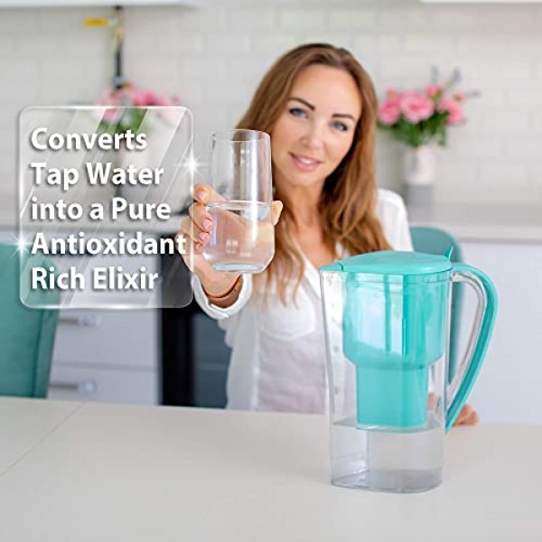 Alkanatur 알칼리성 물 투수 필터 연간 팩 번들(필터 4개 포함)(불화물, 염소, 중금속 등 필터) - 알칼리화 및 이온화된 수돗물 - 높은 pH 알칼리화기