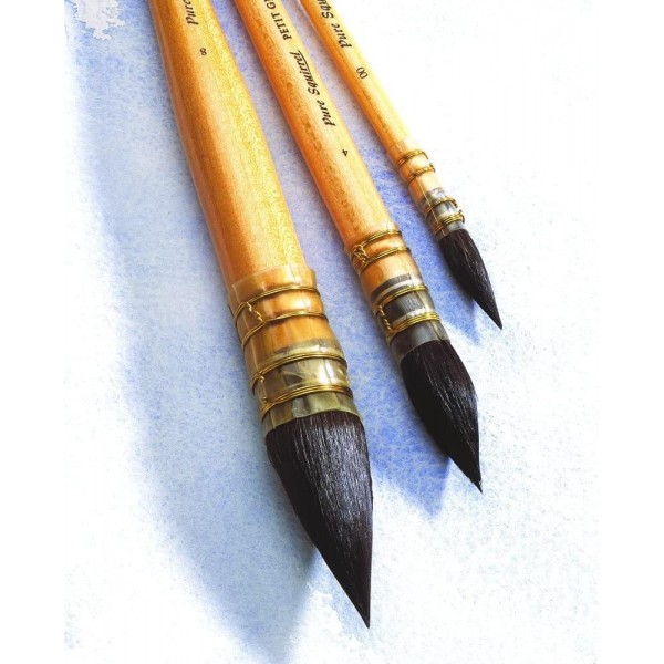 Winsor & Newton Petit Gris Pinsel8 Brush Malpinsel, Birkenholz, 투명, Nr. 8-18mm Nr. 8 - 18mm