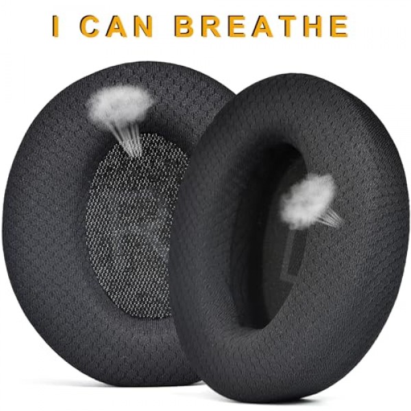 Defean Space Q45 메쉬 패브릭 이어 패드 교체 커버 쿠션 Anker Space Q45 적응형 능동형 소음 차단 헤드폰, 통기성 메쉬 패브릭 및 더 부드러운 폼과 호환 가능