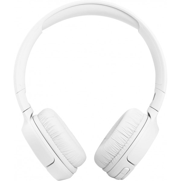JBL Tune 510BT - 화이트 블루투스 오버이어 헤드폰 - 핸즈프리 기능이 있는 접이식 헤드폰 - 음성 어시스턴트와 호환 가능 - 최대 40시간의 긴 실행 시간 화이트 싱글