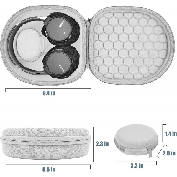 Sony WH1000XM5/ WH1000XM4/ WHXB910N/ WHCH710N/ WHXB900N/ Bose 700/ QC35 II 헤드셋 무선 소음 차단 헤드폰용 여행용 케이스, 하드 케이스 백 - 그레이 그레이용 ProCase 헤드폰 케이스