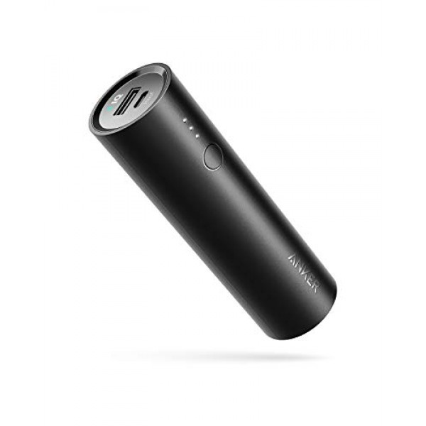 Anker PowerCore 5,000mAh 휴대용 충전기, 고속 충전 기술이 적용된 초소형 5K 외장 배터리, iPhone 15/15 Plus/15 Pro/15 Pro Max, iPad, Samsung Galaxy 등을 위한 보조 배터리