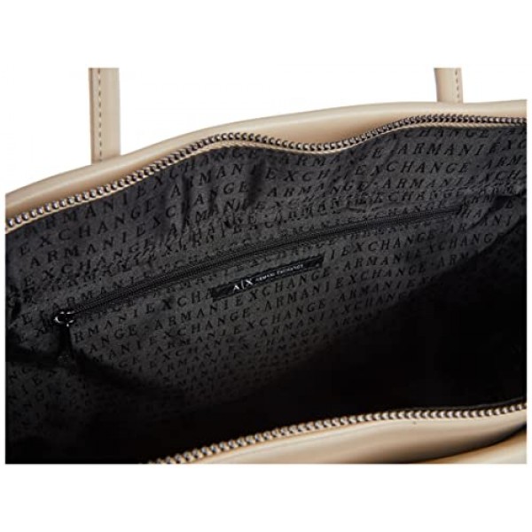 Armani Exchange 여성용 알파, 로고 플레이트, 지속 가능, 빅 사이즈 쇼퍼, 원 사이즈