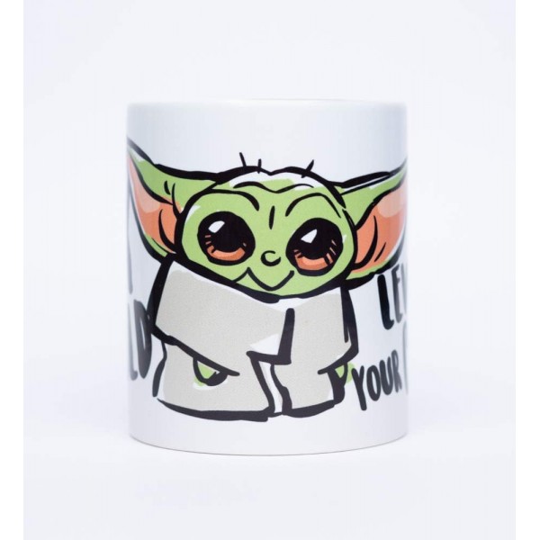 Grupo Erik 공식 머그 스타워즈 만달로리안 스낵 타임 - 커피 머그 커피와 차를 모티브로 한 컵 그로구 베이비 요다 만달로리안 그로구