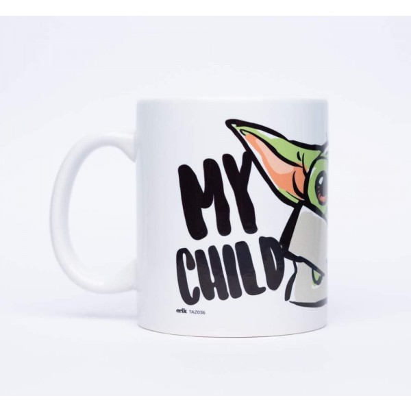 Grupo Erik 공식 머그 스타워즈 만달로리안 스낵 타임 - 커피 머그 커피와 차를 모티브로 한 컵 그로구 베이비 요다 만달로리안 그로구