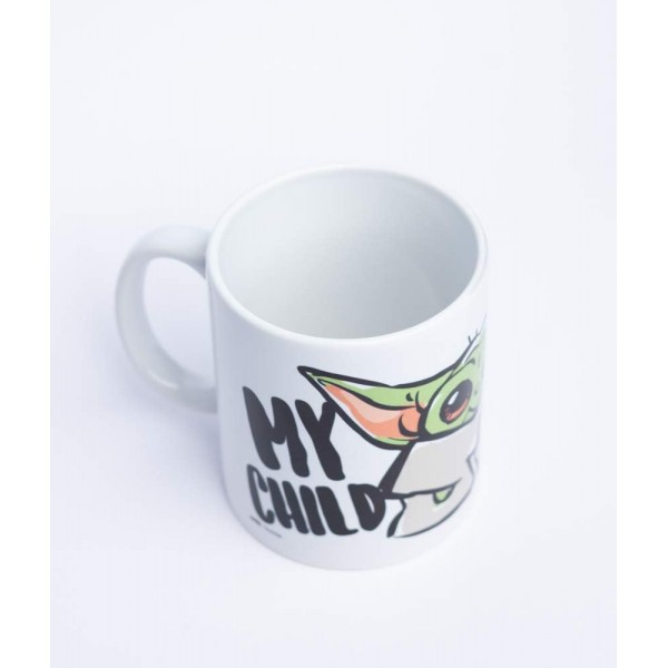 Grupo Erik 공식 머그 스타워즈 만달로리안 스낵 타임 - 커피 머그 커피와 차를 모티브로 한 컵 그로구 베이비 요다 만달로리안 그로구