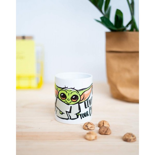 Grupo Erik 공식 머그 스타워즈 만달로리안 스낵 타임 - 커피 머그 커피와 차를 모티브로 한 컵 그로구 베이비 요다 만달로리안 그로구