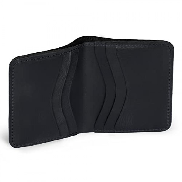 Otto Angelino 천연 가죽 울트라 슬림 이중 카드 및 현금 지갑 - 남여 공용