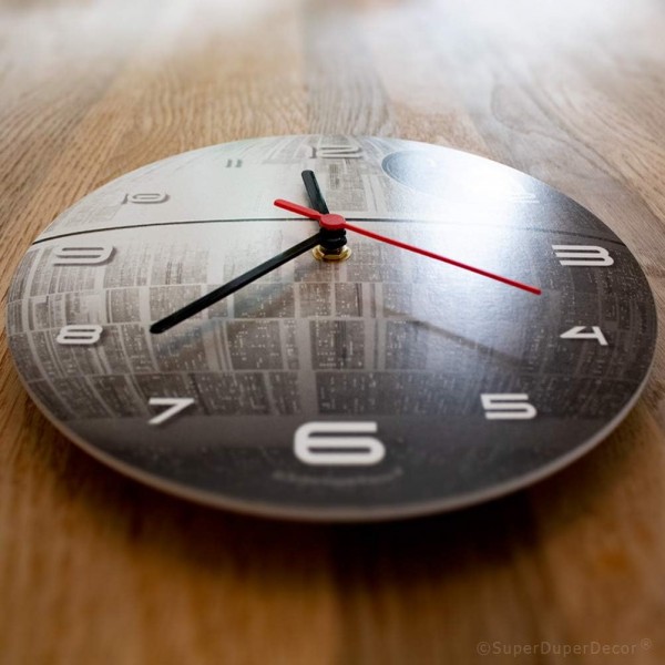 STAR WARS DEATH STAR CLOCK - Glow-in-the-Dark - 침실 벽시계