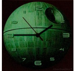 STAR WARS DEATH STAR CLOCK - Glow-in-the-Dark - 침실 벽시계