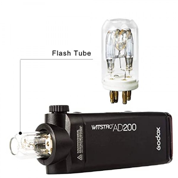 AD200Pro 용 GODOX 200Ws 교체 플래시 튜브, Godox AD200PRO Godox AD200 포켓 플래시 전용 플래시 베어 전구
