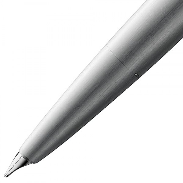 LAMY L02-M 만년필, 펜촉 M, 미디엄 포인트, 2000, 프리미어 스테인레스 스틸, 흡입형