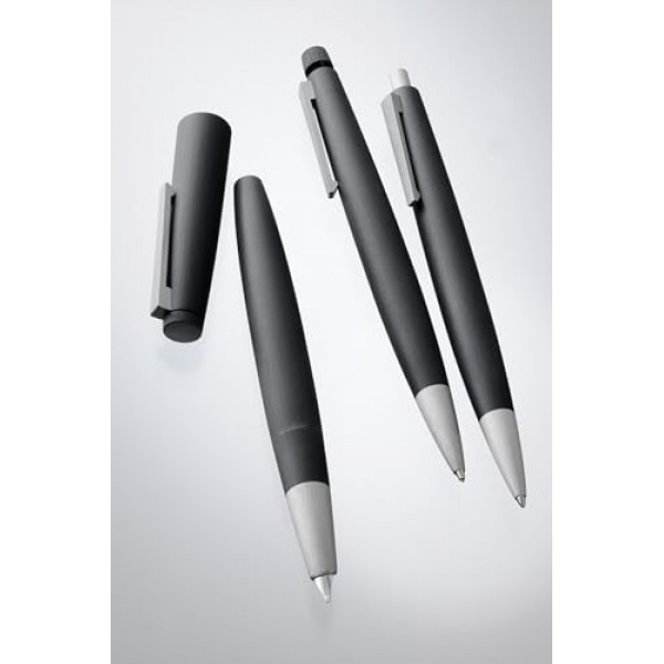 LAMY L02-M 만년필, 펜촉 M, 미디엄 포인트, 2000, 프리미어 스테인레스 스틸, 흡입형