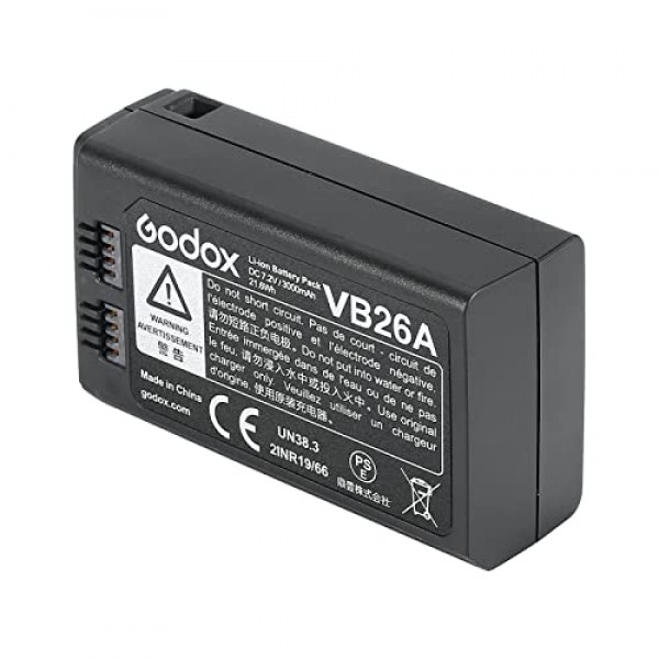 GODOX V1 배터리 VB26 VB26A VB26B 리튬 이온 배터리 V1S V1N V1C V1F V1O 플래시 V860III-S V860III-C V860III-N V860III-O V860III-F V850III AD100PRO MF-R76 (VB26, VB26A, VB26B는 무작위로)
