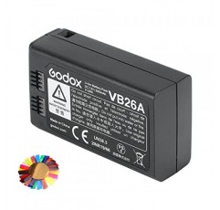 GODOX V1 배터리 VB26 VB26A VB26B 리튬 이온 배터리 V1S V1N V1C V1F V1O 플래시 V860III-S V860III-C V860III-N V860III-O V860III-F V850III AD100PRO MF-R76 (VB26, VB26A, VB26B는 무작위로)