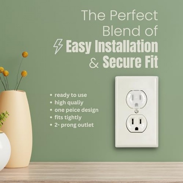 팩 50 유아용 콘센트 커버 - 투명한 벽 플러그 커버 - 전기 콘센트용 어린이 보호 콘센트 커버 - 투명 플러그 커버로 아기를 쉽게 설치하고 보호할 수 있음 유아용 교정 