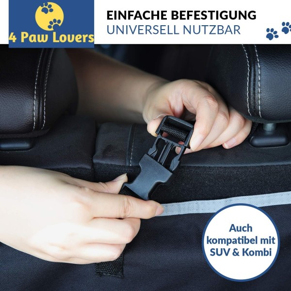 4 Paw Lovers 트렁크 보호견(182x170) - 범퍼 보호 기능이 있는 대형 트렁크 매트(블랙) - 발수, 미끄럼 방지 및 이지 케어