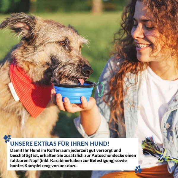 4 Paw Lovers 트렁크 보호견(182x170) - 범퍼 보호 기능이 있는 대형 트렁크 매트(블랙) - 발수, 미끄럼 방지 및 이지 케어