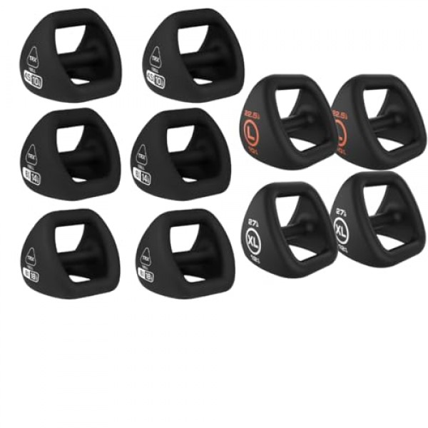 TRX YBell 3-in-1 케틀벨, 덤벨 및 푸시업 바 운동 장비 - 상용 등급 표면 강도 훈련 케틀벨