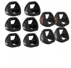 TRX YBell 3-in-1 케틀벨, 덤벨 및 푸시업 바 운동 장비 - 상용 등급 표면 강도 훈련 케틀벨