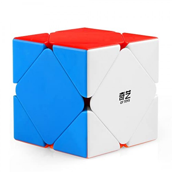 D-FantiX QYTOYS Qicheng Skewb 큐브 Skewb 스피드 큐브 스티커없는 Skewb 매직 큐브 퍼즐 어린이를위한 장난감 성인 (QiCheng 버전)