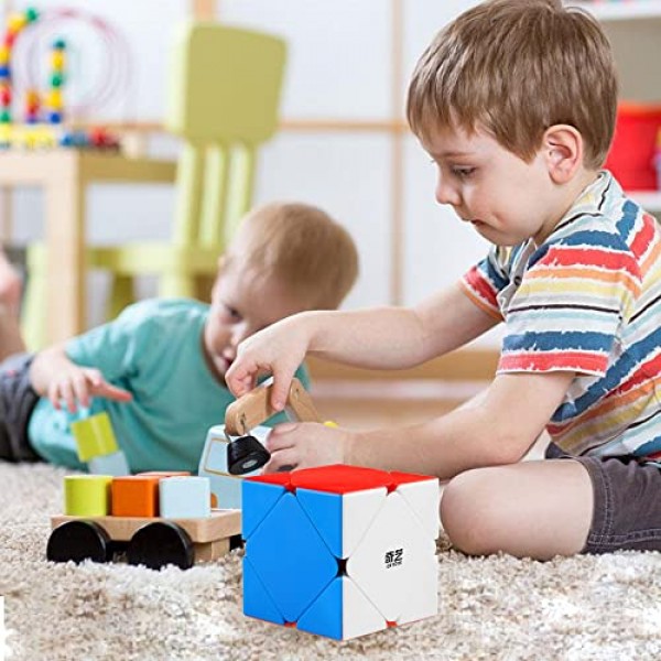 D-FantiX QYTOYS Qicheng Skewb 큐브 Skewb 스피드 큐브 스티커없는 Skewb 매직 큐브 퍼즐 어린이를위한 장난감 성인 (QiCheng 버전)