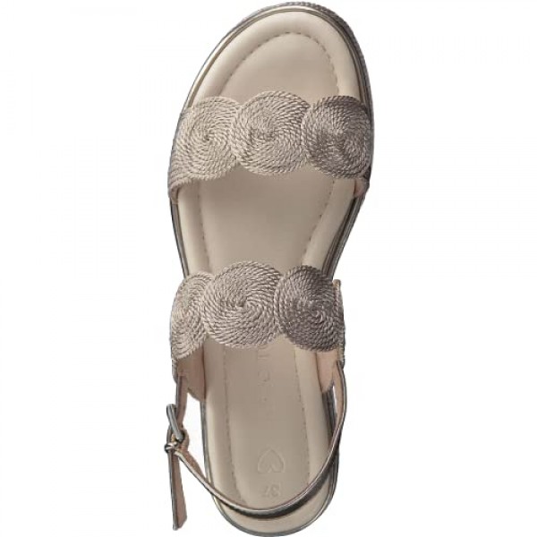 MARCO TOZZI 여성용 샌들, 웨지 힐, 부드러운 FEEL ME 풋베드, 비즈니스 및 레저에 이상적