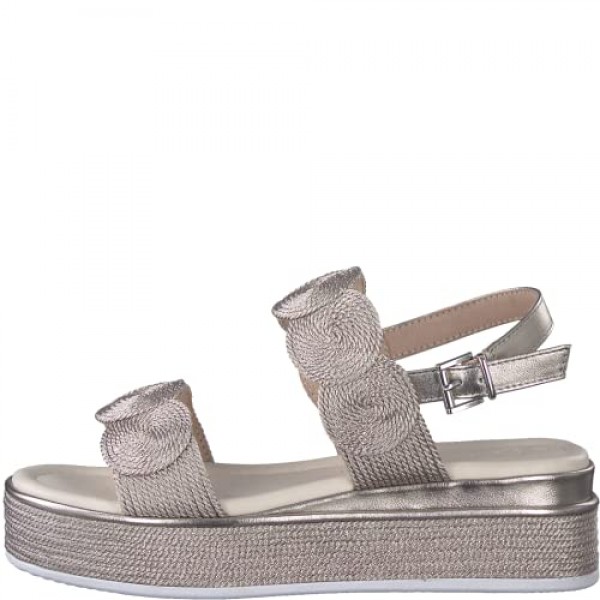 MARCO TOZZI 여성용 샌들, 웨지 힐, 부드러운 FEEL ME 풋베드, 비즈니스 및 레저에 이상적