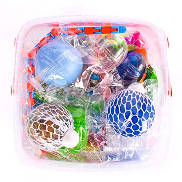 Sunny Days Entertainment 24피스 Fidget Box - 보관 용기가 있는 감각 장난감 - Giggle Zone