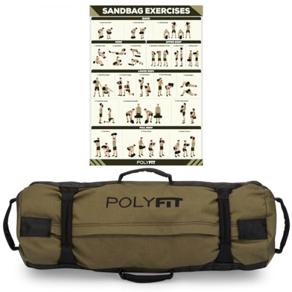 클래식 샌드백 - 샌드백 웨이트 트레이닝을 위한 8개의 그립 핸들이 있는 피트니스용 고강도 운동 샌드백 - 다양한 색상 및 크기