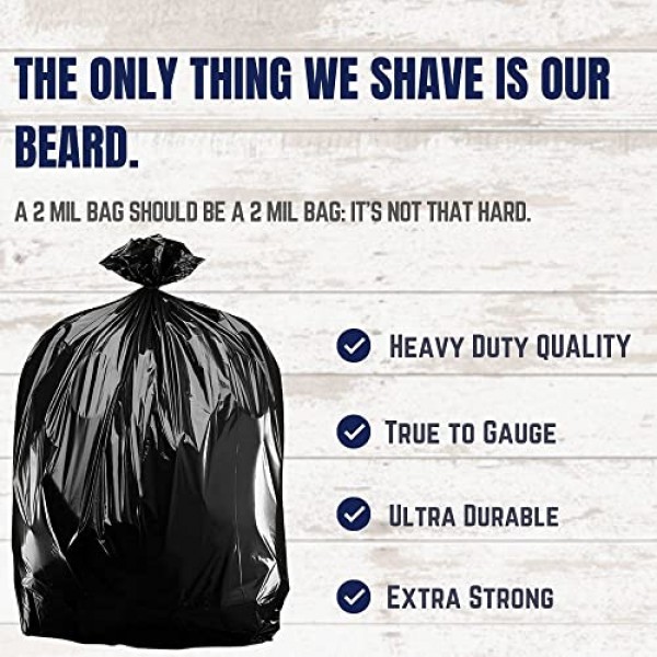 Plasticplace 20-30갤런 쓰레기 봉투 │ 2.0밀리 │ 검정색 고강도 쓰레기통 라이너 │ 30