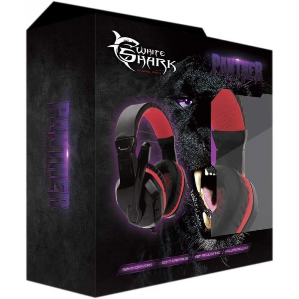 화이트 샤크 헤드셋 GHS-1641 Panther schwarz/Rot