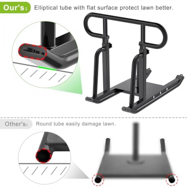 푸시풀 핸들이 있는 Kipika 웨이트 썰매 피트니스 썰매 - 높이 조절 가능 - 근육 강화 및 폭발력을 위한 고강도 웨이트 트레이닝 장비 - 1&2 웨이트 플레이트에 적합 - 블