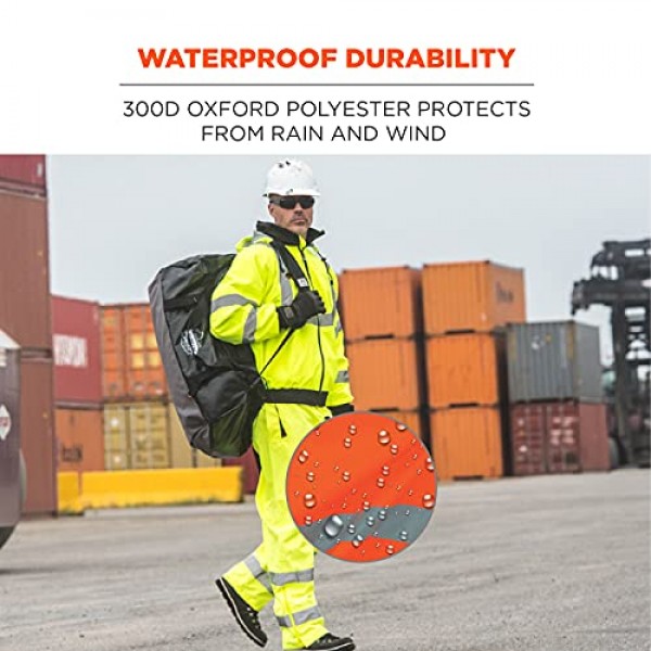 Ergodyne GloWear 8915 레인 팬츠, 높은 가시성, 반사, ANSI 규격