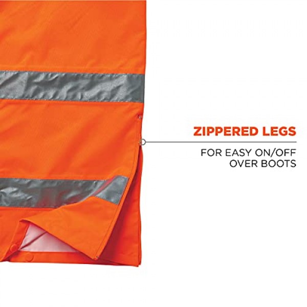 Ergodyne GloWear 8915 레인 팬츠, 높은 가시성, 반사, ANSI 규격