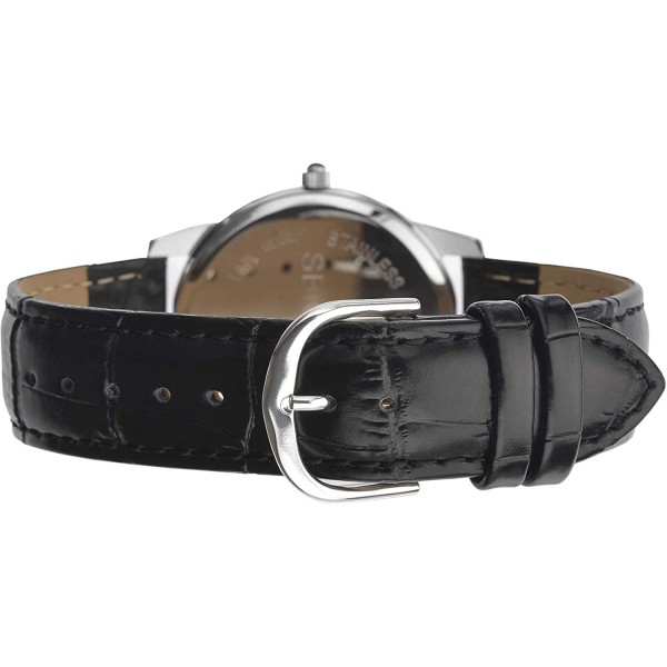 블루 다이얼 아날로그 디스플레이와 블랙 가죽 스트랩이 있는 Sekonda 남성용 쿼츠 시계 1932