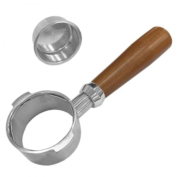 MIAO JIN 51mm Bottomless Portafilter 2 귀 커피 Naked Espresso Portafilter DeLonghi Dedica 311GR-310GR/ECO310 1 컵 필터 바구니와 호환 가능