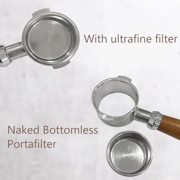 MIAO JIN 51mm Bottomless Portafilter 2 귀 커피 Naked Espresso Portafilter DeLonghi Dedica 311GR-310GR/ECO310 1 컵 필터 바구니와 호환 가능