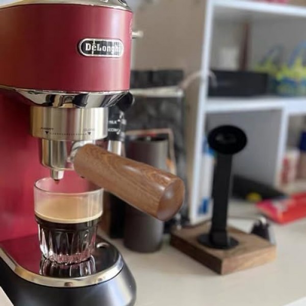 MIAO JIN 51mm Bottomless Portafilter 2 귀 커피 Naked Espresso Portafilter DeLonghi Dedica 311GR-310GR/ECO310 1 컵 필터 바구니와 호환 가능