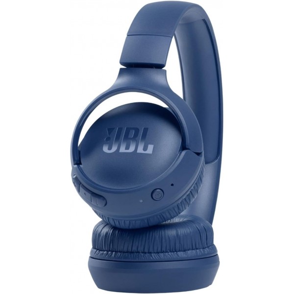 JBL Tune 510BT 무선 온이어 헤드폰 및 퓨어베이스 사운드, 블루