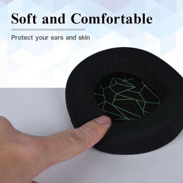 SPDYCESS Arctis 1 3 5 7 9X Arctis Pro Arctis Prime 헤드폰용 교체용 이어 패드 1쌍 - 헤드폰을 보호하기 위한 메모리 폼 헤드폰 이어패드 액세서리, 녹색